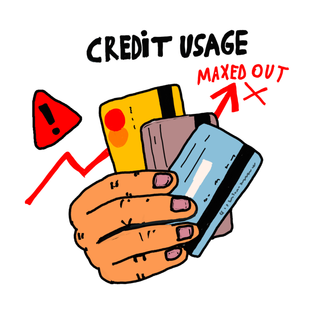 credit buddy credit usage maxed out